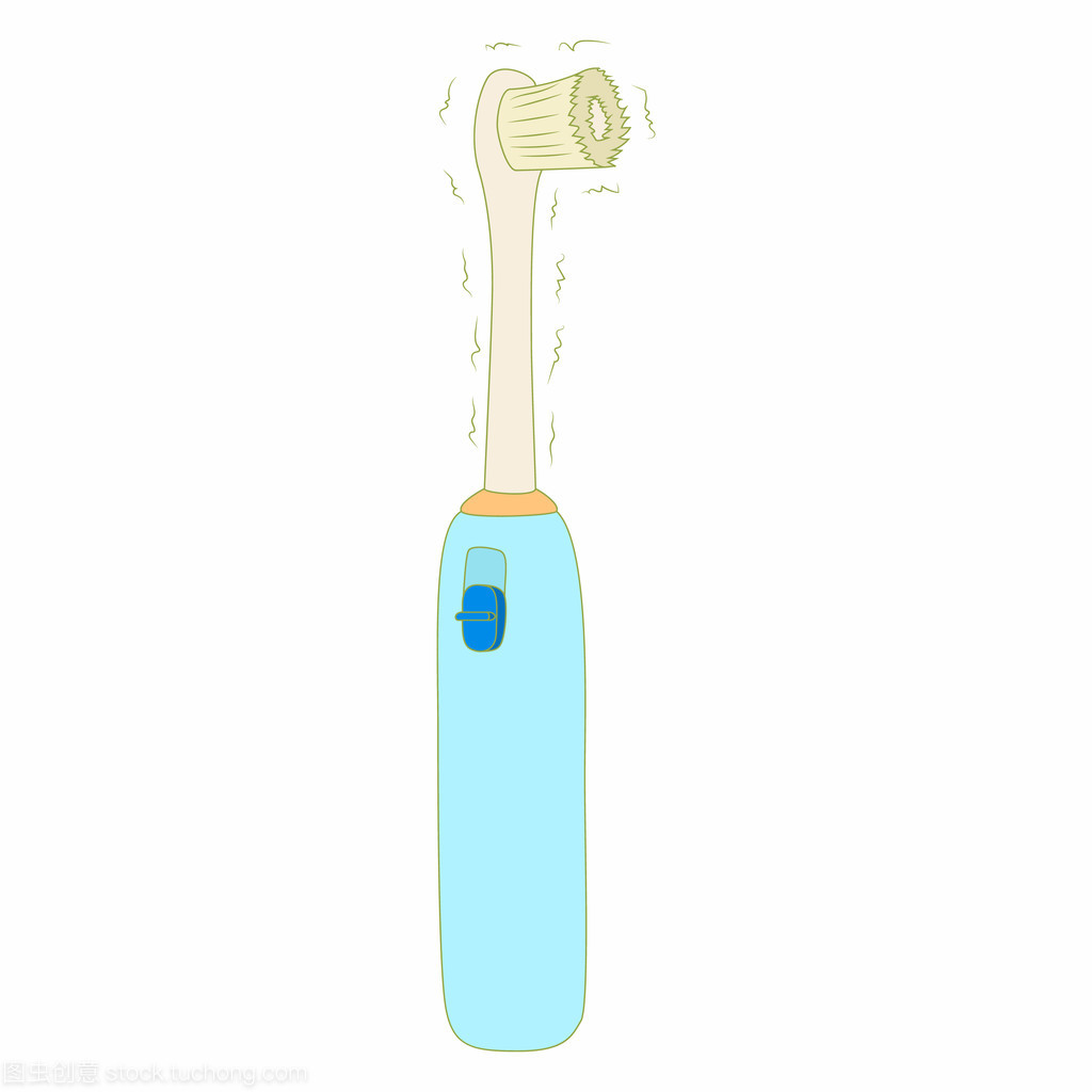 点亮你的早晨 可爱卡通电动牙刷图标设计